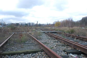 Evolution (1) du paysage, depuis la gare de triage, jusqu’à la friche. 