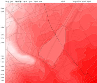 The Josaphat site: an expanse on lower ground than the surrounding districts. 